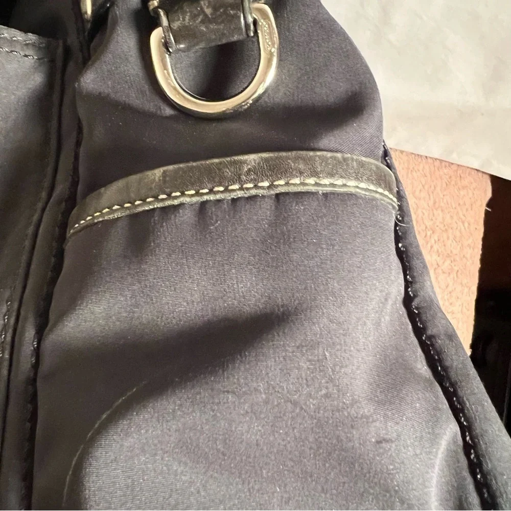 Coach Black Leather and Nylon Vintage Messenger - Briefcase Shoulder Bag - Picture 10 of 15